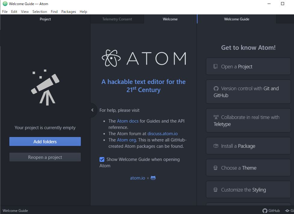 atom インストール 2