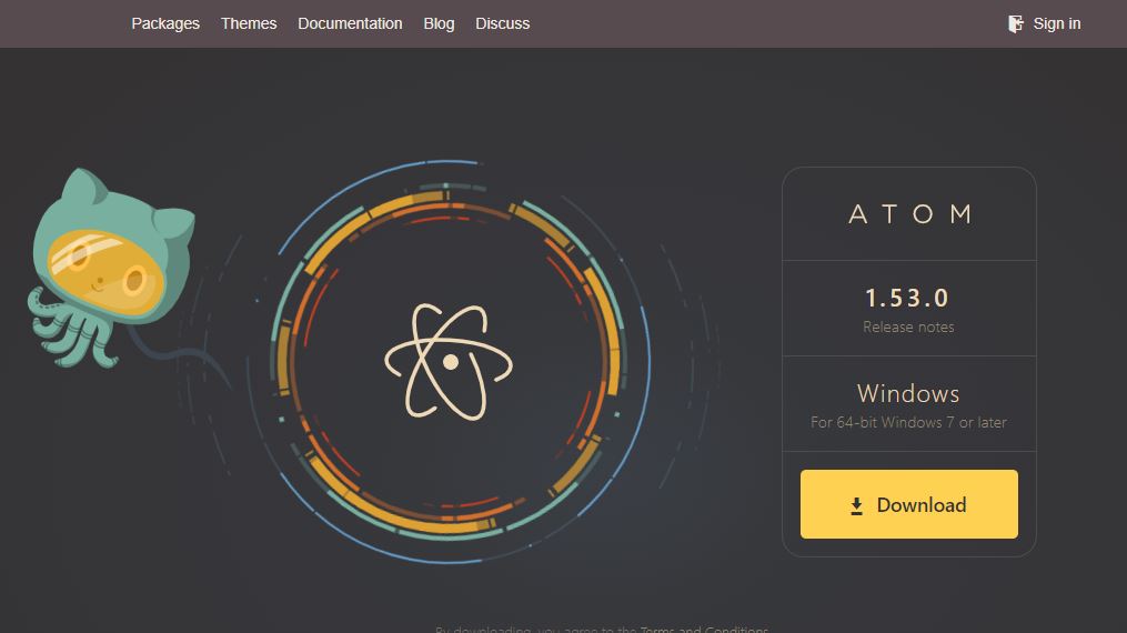 atom インストール